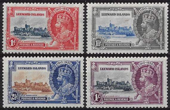 1935 Leeward Islands Silver Jubilee 4v. MNH SG. n. 88/91
