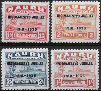 1935 Nauru Silver Jubilee 4v. MNH SG 40/43