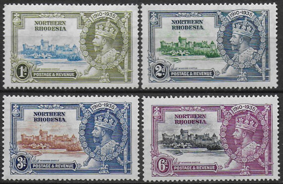 1935 Northern Rhodesia Silver Jubilee 4v. MNH SG n. 18/21
