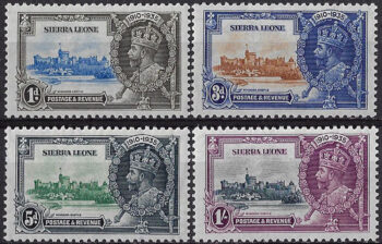 1935 Sierra Leone Silver Jubilee 4v. MNH SG n. 181/84