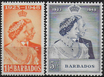1948 Barbados Silver Wedding 2v. MNH SG n. 265/66
