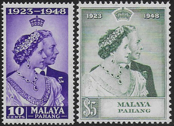 1948 Pahang Royal Silver Wedding 2v. MNH SG n. 47/48