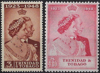 1948 Trinidad and Tobago Royal Silver Wedding MNH SG n. 259/60