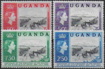 1962 Uganda sourse of the Nile 4v. MNH SG. n. 95/98