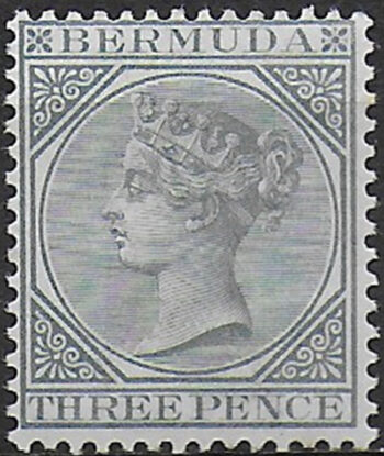 1886 Bermuda Vittoria 3p. grey MH SG n. 28
