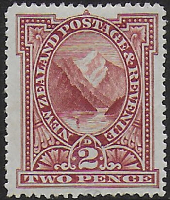 1898 New Zealand Pembroke peak 2d. lake MH SG n. 248