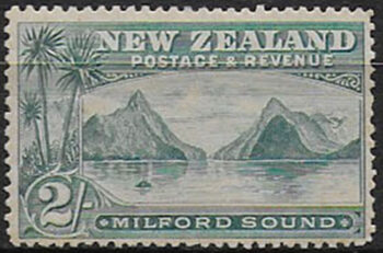 1898 New Zealand Milford Sound 2s. grey-green MH SG n. 258