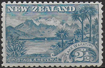 1899 New Zealand Lake Wakatipu 2½d. blue MH SG n. 260