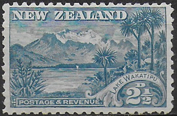 1899 New Zealand Lake Wakatipu 2½d. blue MH SG n. 260