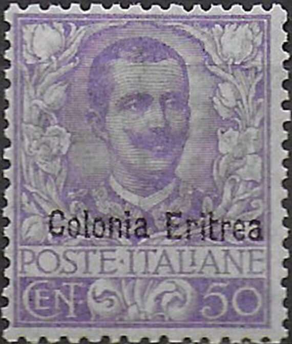 1903 Eritrea VE III 50c. malva MNH Sassone n. 27