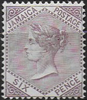 1910 Jamaica Victoria 6d. purple MH SG n. 52a