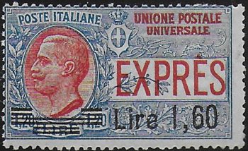 1921 Italia Espresso Lire 1,20 su 30c. mc MNH Sassone n. 5