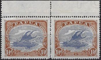 1925 Papua Lakatoi 1½d. pair with variety MNH SG n. 95d+95