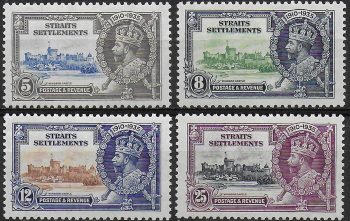 1935 Straits Settlements Silver Jubilee 4v. MNH SG n. 256/59
