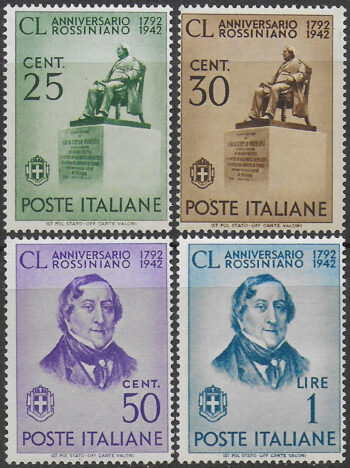 1942 Italia Gioacchino Rossini 4v. mc MNH Sassone n. 466/69