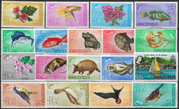 1968 Grenada flora and fauna 18v. MNH SG. n. 306/321