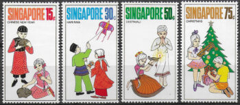 1971 Singapore Festivals 4v. MNH SG n. 155/58
