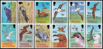 1977 Tristan da Cunha birds 12v. MNH SG. n. 220/31