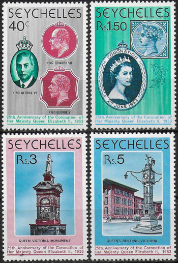 1978 Seychelles 25th Coronation 4v. MNH SG n. 428/31