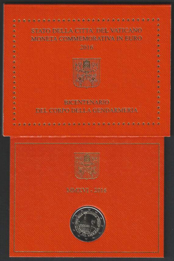 2016 Vaticano Gendarmeria € 2,00 FDC - BU in folder
