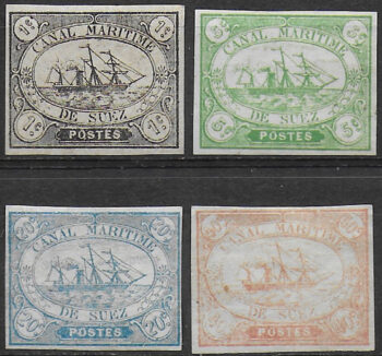 1868 Suez Canal Company 4v. MH SG n. 1/4