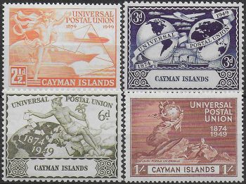 1949 Cayman UPU 75th Anniversary 4v. MNH SG n. 131/34