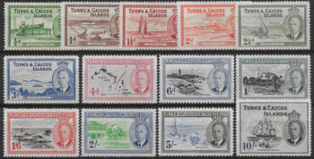 1950 Turks and Caicos Giorgio VI 13v. MNH SG n. 211/33