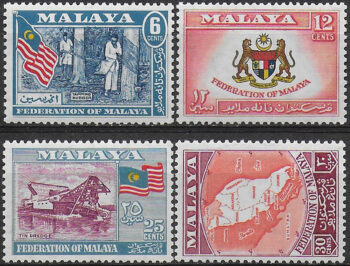 1957-63 Malayan Federation 4v. MNH SG n. 1/4
