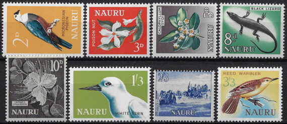 1963-65 Nauru Elizabeth II 8v. MNH SG n. 57/64