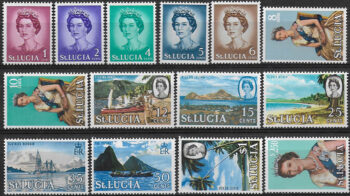 1964-69 St Lucia Elisabetta II 14v. MNH SG n. 197/210
