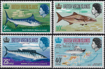 1968 British Virgin Islands game fishing 4v. MNH SG n. 220/23