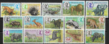 1969 Swaziland wildlife 15v. MNH SG n. 161/175