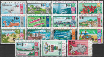 1969 Cayman Islands landscapes decimal currency 15v. MNH SG n. 238/252