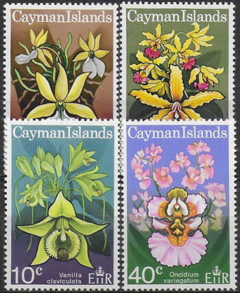 1971 Cayman Islands fiori 4v. MNH SG n. 298/301
