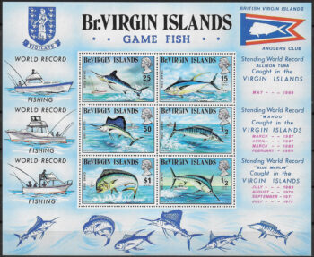 1972 British Virgin Islands game fishing 1MS MNH SG n. MS 283