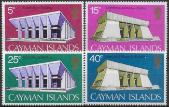 1972 Cayman Islands new Government buildings 4v. MNH SG n. 312/15