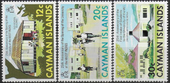 1974 Cayman Islands University of West Indies 3v. MNH SG n. 343/45