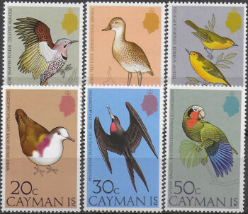 1975 Cayman Islands birds II° 6v. MNH SG n. 383/88