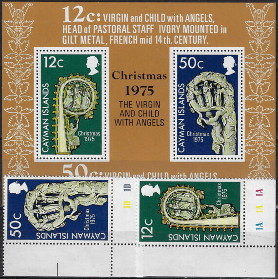 1975 Cayman Islands Christmas 2v.+1 MS MNH SG n. 396/97 + MS398