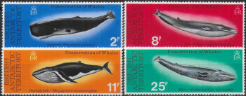 1977 British Antarctic Territory whales 4v. MNH SG n. 79/82