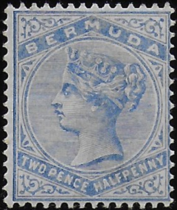 1883 Bermuda Vittoria 2½p. pale ultramarine MH SG n. 27b