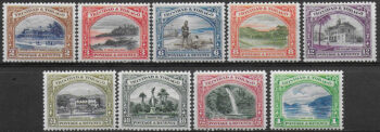 1935-37 Trinidad and Tobago Landscapes 9v. MNH SG n. 230/38