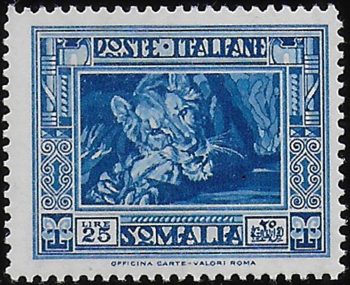 1937 Somalia Lion 1v. mc MNH Sassone n. 230
