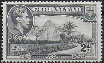 1938 Gibraltar Giorgio VI 2d. p. 14 MNH SG n. 124