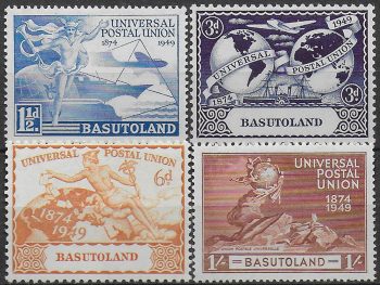 1949 Basutoland UPU 75th Anniversary 4v. MNH SG n. 38/41