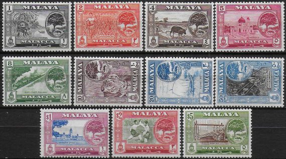 1960-62 Malacca Melaca Tree 11v. MNH SG n. 50/60