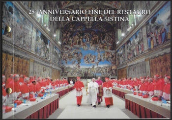 2019 Vaticano Restauro Cappella Sistina € 2,00 busta filatelico-numismatica