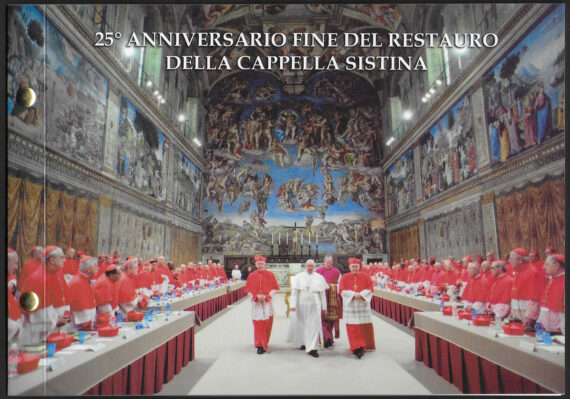 2019 Vaticano Restauro Cappella Sistina € 2,00 busta filatelico-numismatica