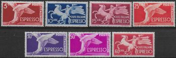 1945-52 Italia Espressi 7v. bc MNH Sassone n. 25/31
