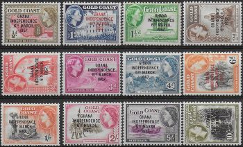 1957 Ghana Independence 12v. MNH SG n. 170/81